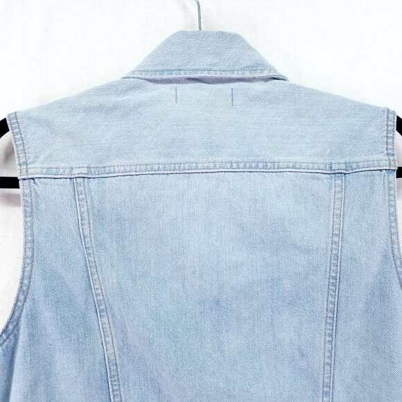 Madewell Denim Boxy Vest in Fitzgerald Wash Size Medium - Picture 14 of 15
